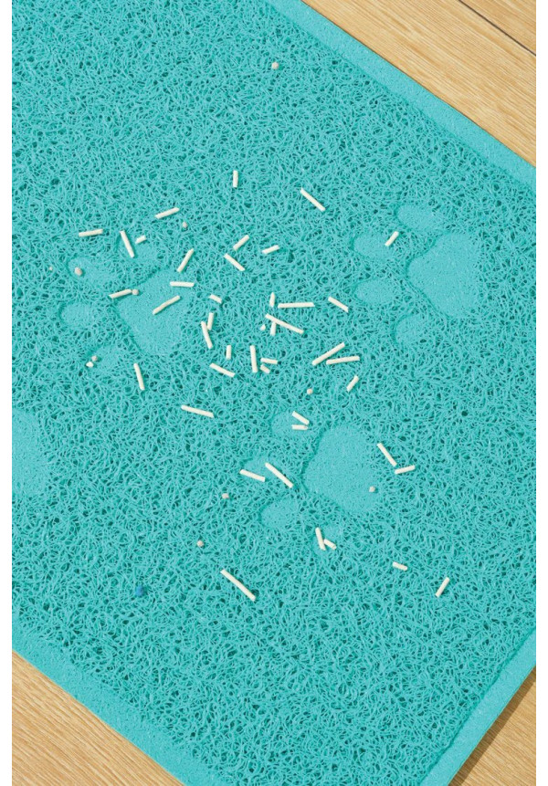 Alfombrilla para arenero de gatos FOOTPRINT azul