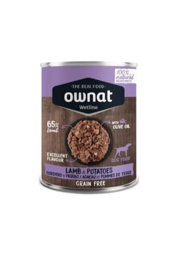 OWNAT WETLINE DOG LAMB & POTATOES 395 GR LATA