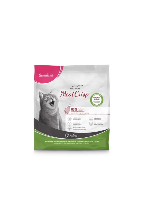 Platinum MeatCrisp Sterilised Pollo para Gatos 400GR