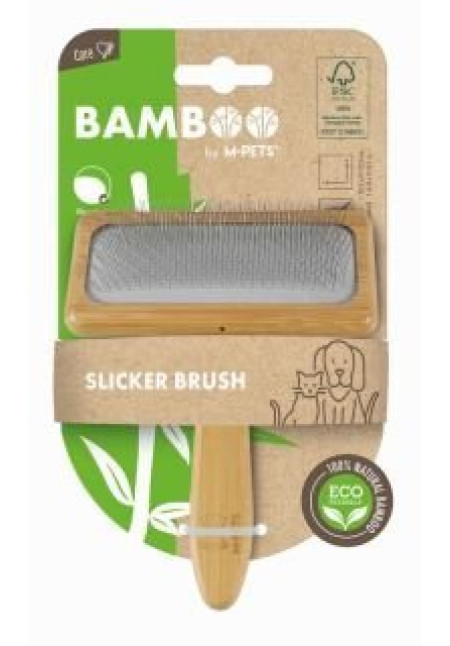 BAMBOO - SLICKER BRUSH - L - CARDA ECO