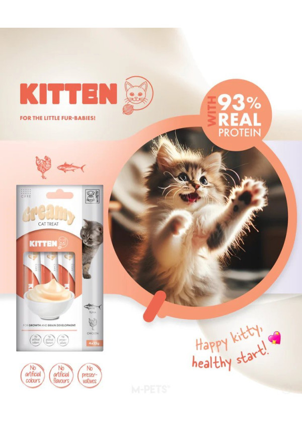 Creamy Cat Treat Kitten con Atún y Pollo 60 Gr