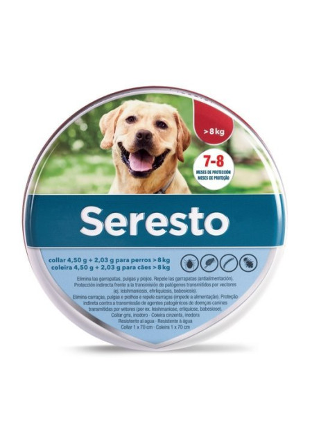 Seresto Collar Antiparasitario para perros >8kg Seresto Collar Antiparasitario para perros >8kg