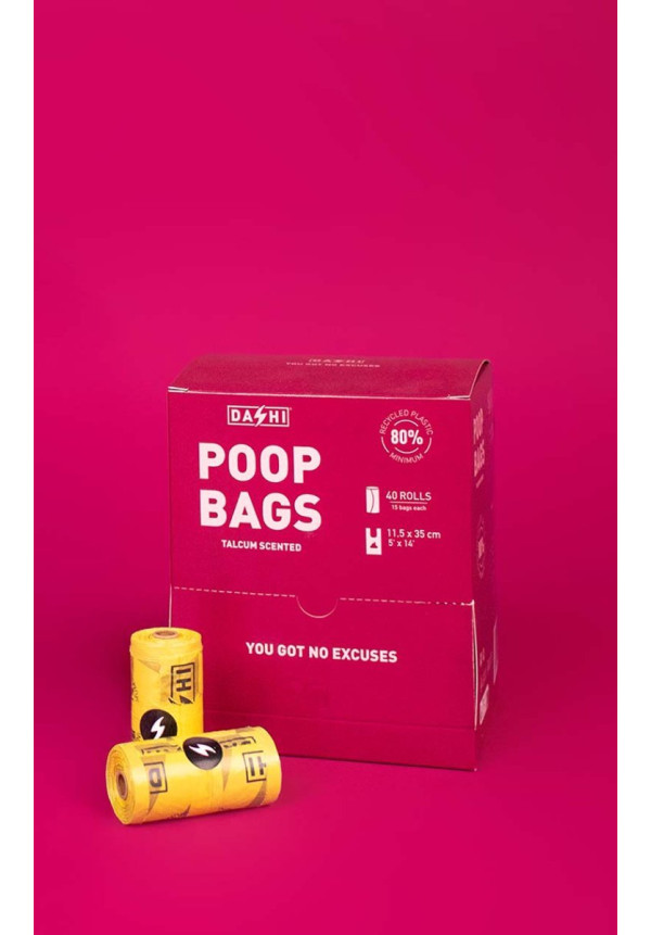 Dashi Poop Bags Talco 40 unidades