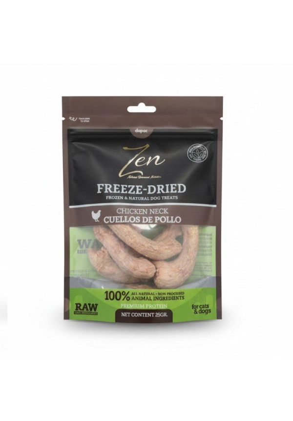 ZEN Freeze Dried Snacks de cuellos de pollo liofilizados 25 GR