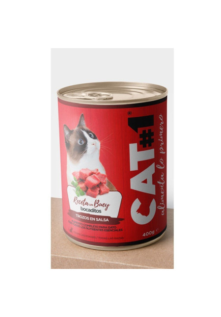 CAT-1 Húmedo ternera y cereales 400gr CAT-1 Húmedo ternera y cereales 400gr