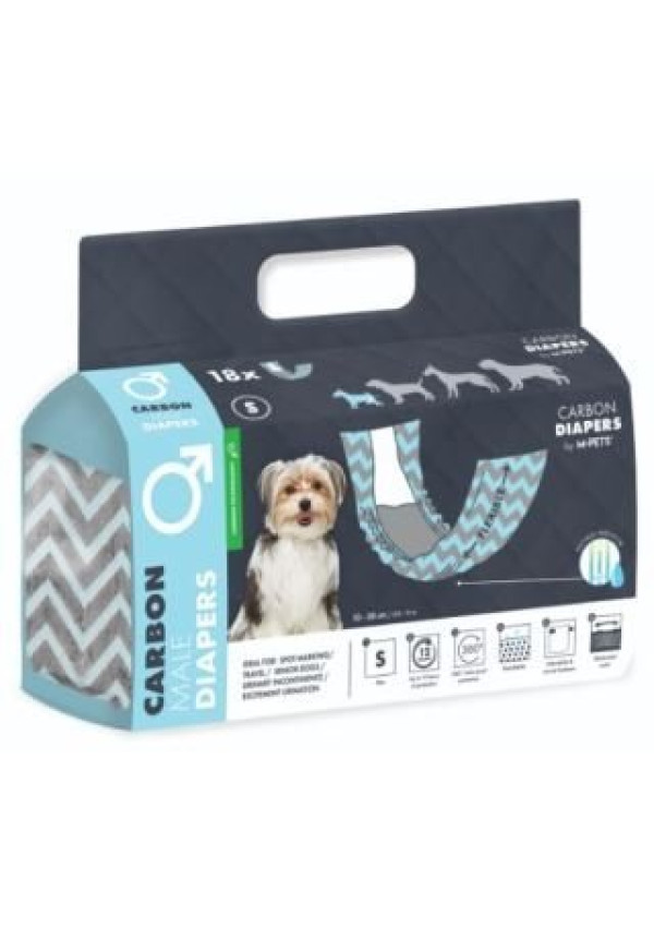CARBON PAÑALES MACHO S - 18 PCS