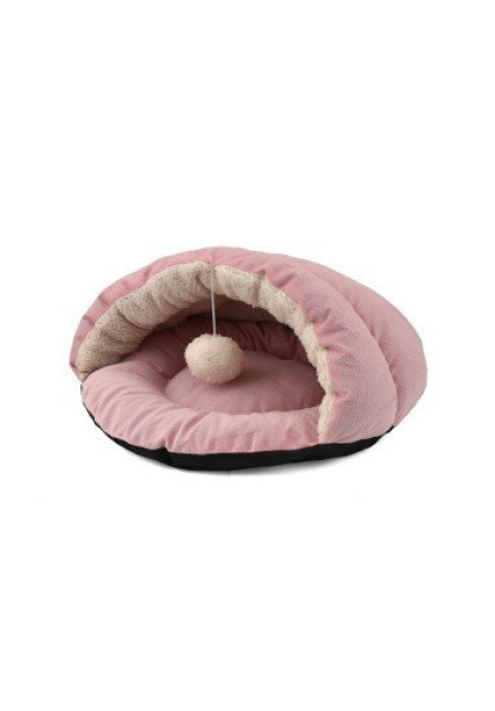 CAMA CUEVA ROSA CON PELOTA 45x43x25cm CAMA CUEVA ROSA CON PELOTA 45x43x25cm