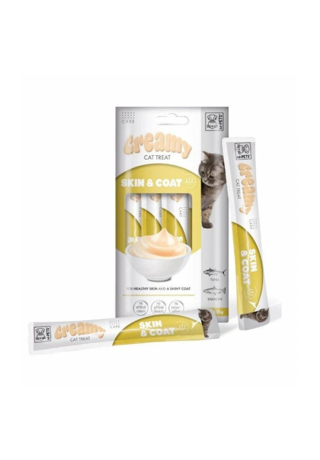 Creamy Cat Treat Skin Coat con Atún y Salmón 60 Gr Creamy Cat Treat Skin Coat con Atún y Salmón 60 Gr