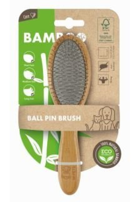 Cepillo de alfileres de bola de bambú