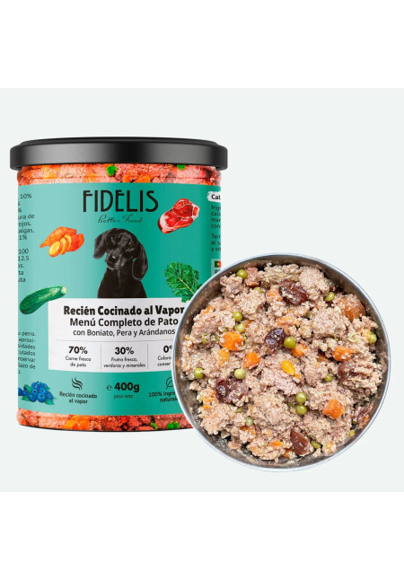 FIDELIS Pato con boniato, pera y arándanos (tarro de 400 g) FIDELIS Pato con boniato, pera y arándanos (tarro de 400 g)