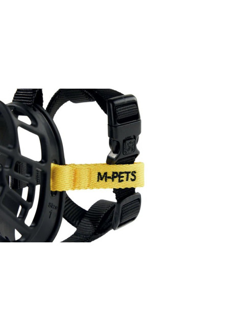 Bozal para perros BARK GUARD negro y amarillo S
