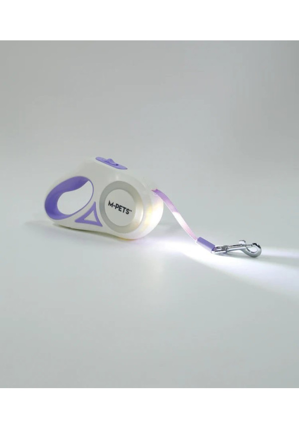 Correa retráctil para perros FLASH color morado 3 M