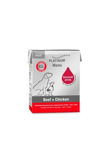 Platinum Menu Adult Beef and Chicken 375GR Platinum Menu Adult Beef and Chicken 375GR
