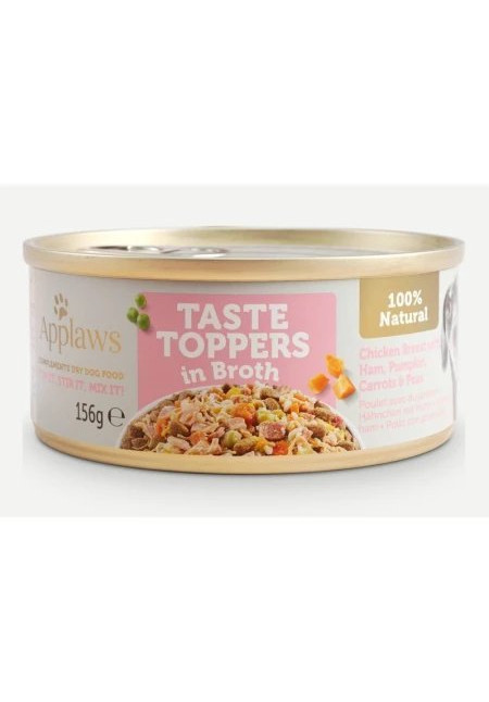 Applaws Lata Topper Perros Pollo, Jamón y Verduras en Caldo 156GR Applaws Lata Topper Perros Pollo, Jamón y Verduras en Caldo 156GR
