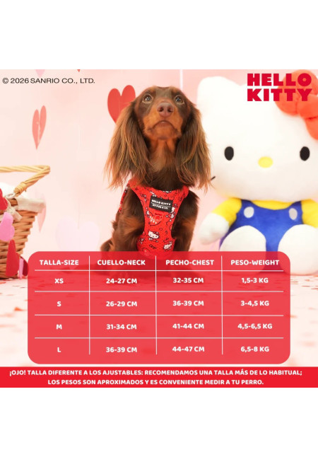 Arnés Body Hello Kitty Red S