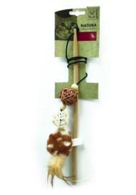 NATURA 3-BALLS WAND- 35 CM, JUGUETE DE GATO