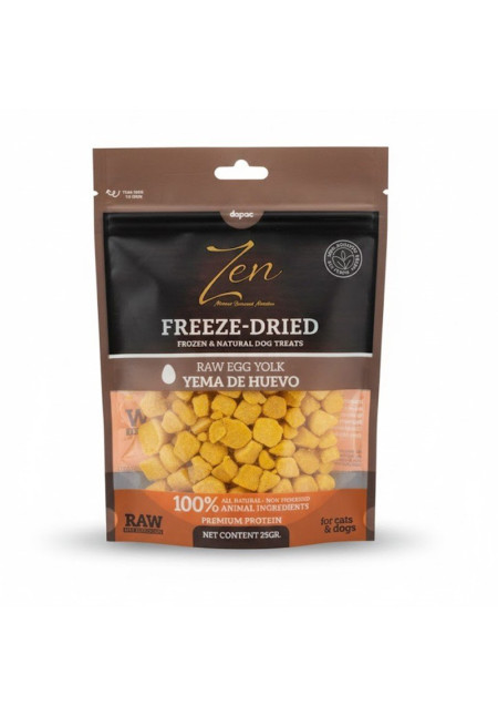 ZEN Freeze Dried Yema de huevo cruda cortada y liofilizada 25GR ZEN Freeze Dried Yema de huevo cruda cortada y liofilizada 25GR