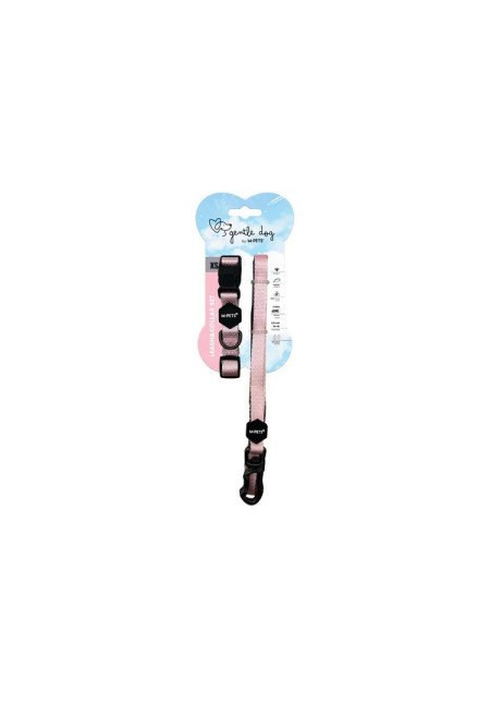 Conjunto de correa y collar GENTLE DOG - Rosa rubor M Conjunto de correa y collar GENTLE DOG - Rosa rubor M