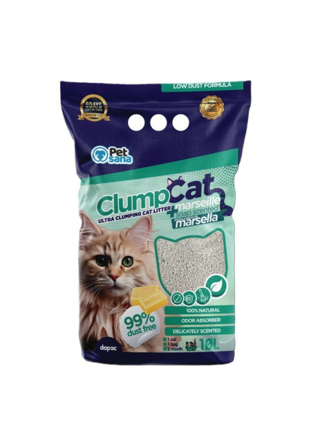 Bentonita natural Clumpcat jabón marsella 10L Bentonita natural Clumpcat jabón marsella 10L