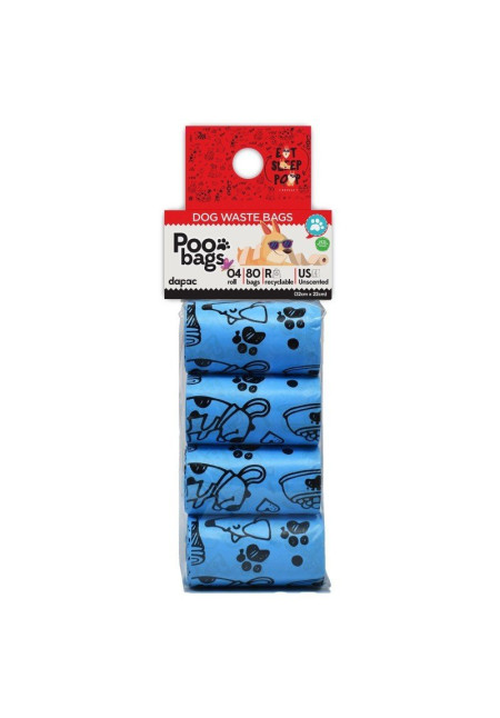 Bolsas Poo bags reciclables azules 4x20 bolsas Bolsas Poo bags reciclables azules 4x20 bolsas