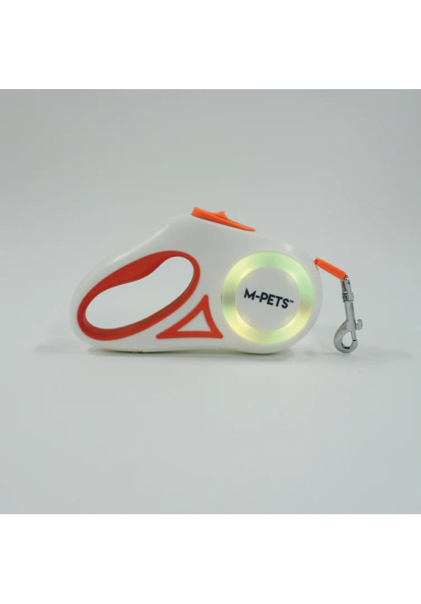 Correa retráctil para perros FLASH color naranja 3 M
