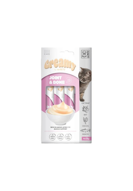 Creamy Cat Treat Joint and Bone Buey Pollo y Salmón 60 Gr