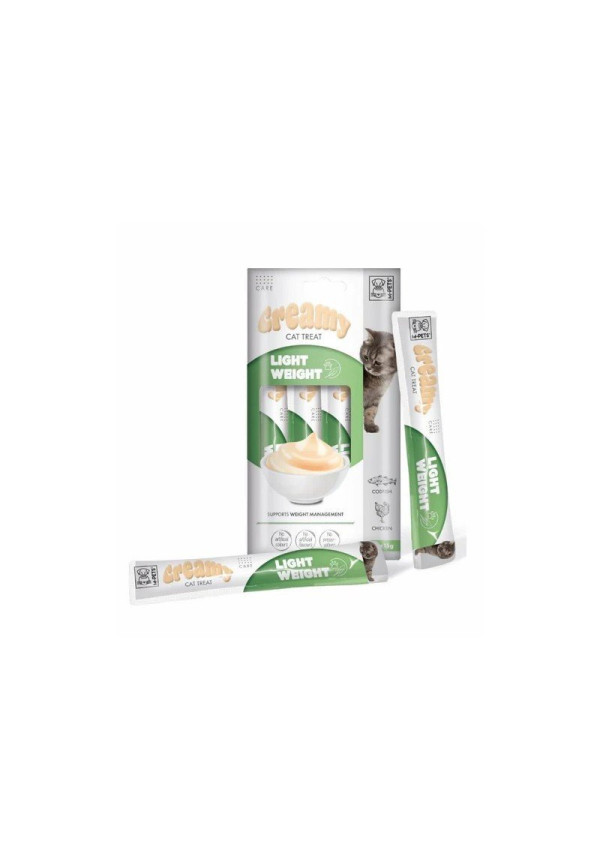 Creamy Cat Treat Light Weight con Bacalao y Pollo 60 Gr