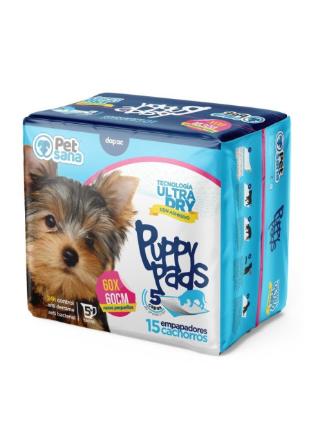 Puppy Pads 60x60 Empapadores razas pequeñas (15 uds) Puppy Pads 60x60 Empapadores razas pequeñas (15 uds)