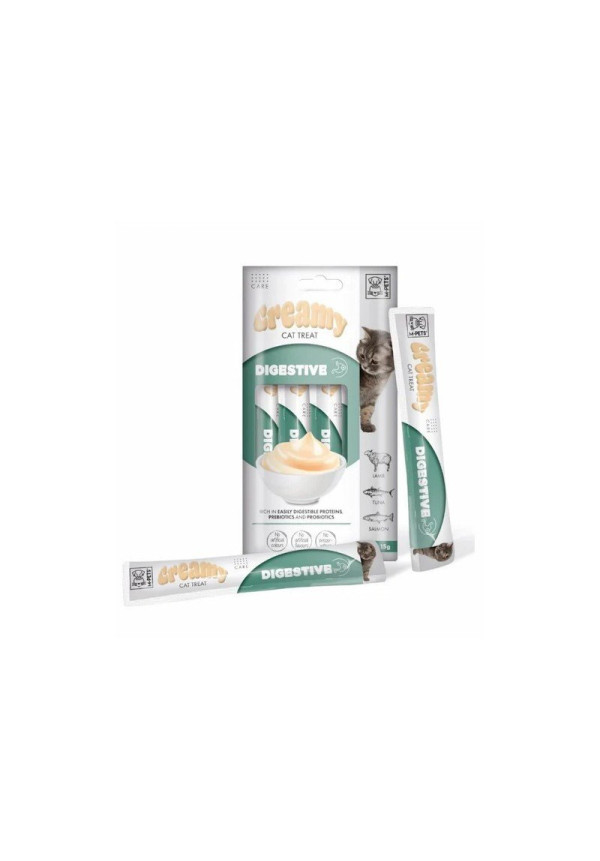 Creamy Cat Treat Digestive con Cordero Atún y Salmón 60 Gr