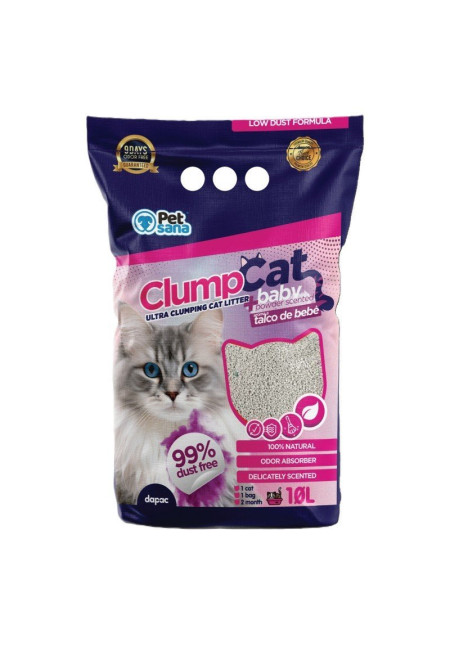 Bentonita natural Clumpcat baby powder 10L (talco bebé)