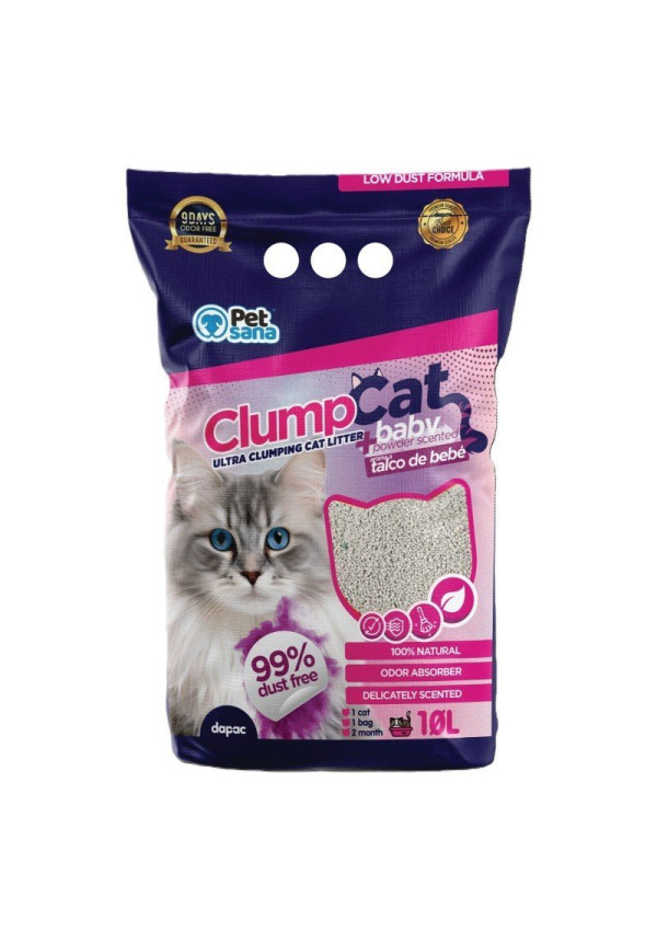 Bentonita natural Clumpcat baby powder 10L (talco bebé)