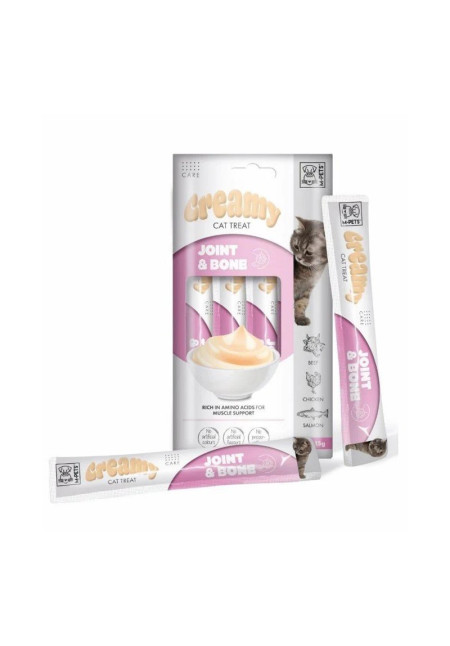 Creamy Cat Treat Joint and Bone Buey Pollo y Salmón 60 Gr