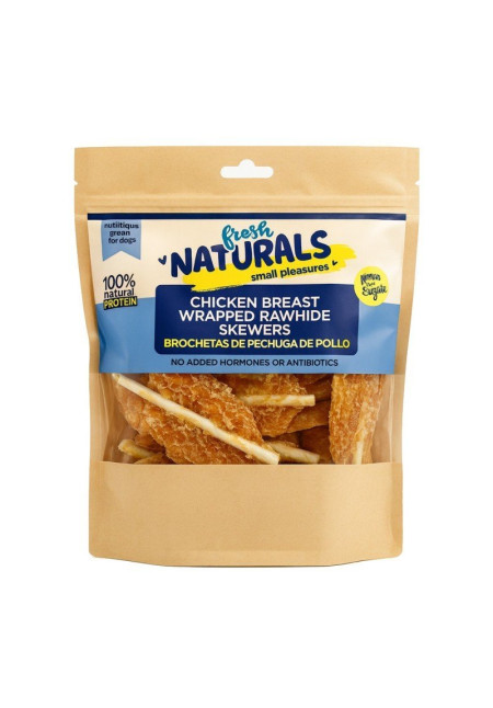 Snack Fresh Naturals Brochetas de pechuga de pollo - Bolsa 1kg Snack Fresh Naturals Brochetas de pechuga de pollo - Bolsa 1kg