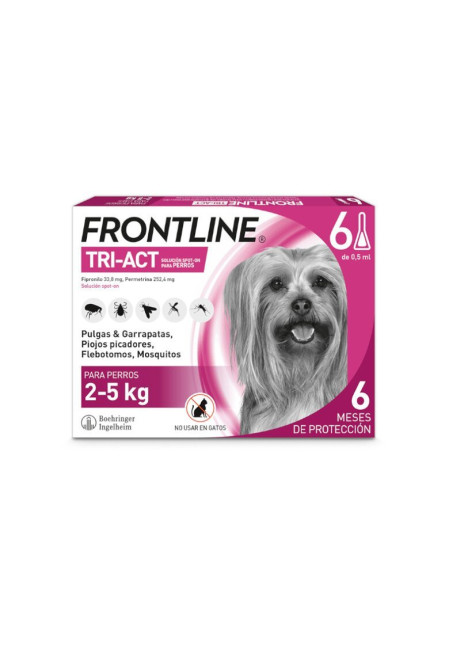 Frontline Tri-Act Pipetas Para Perros de 2kg a 5kg