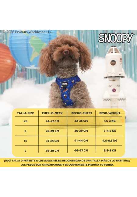 Mypug&co Arnés Body Snoopy™️ Space M