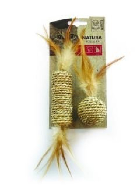 NATURA SEAGRASS ROLLO & BOLA, JUGUETE DE GATO