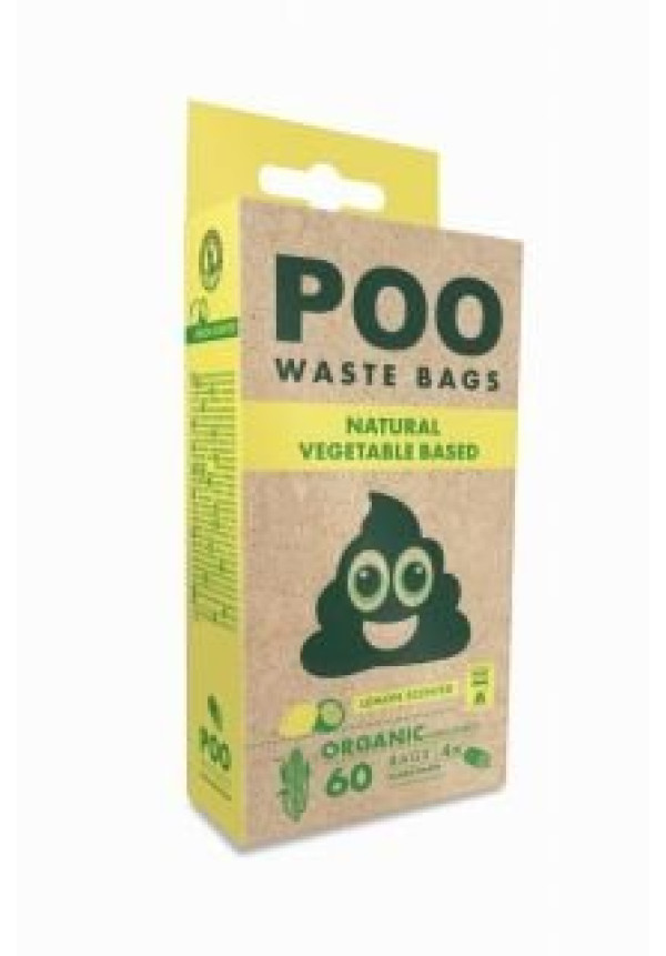 BOLSAS DE CACAS POO LIMÓN 60 UNI (4 ROLLOS X 15 BOLSAS)