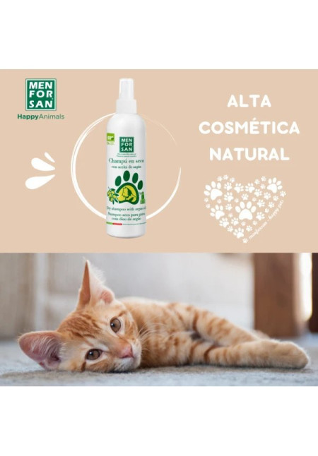 Champú en seco con aceite de argán para gatos 250ml