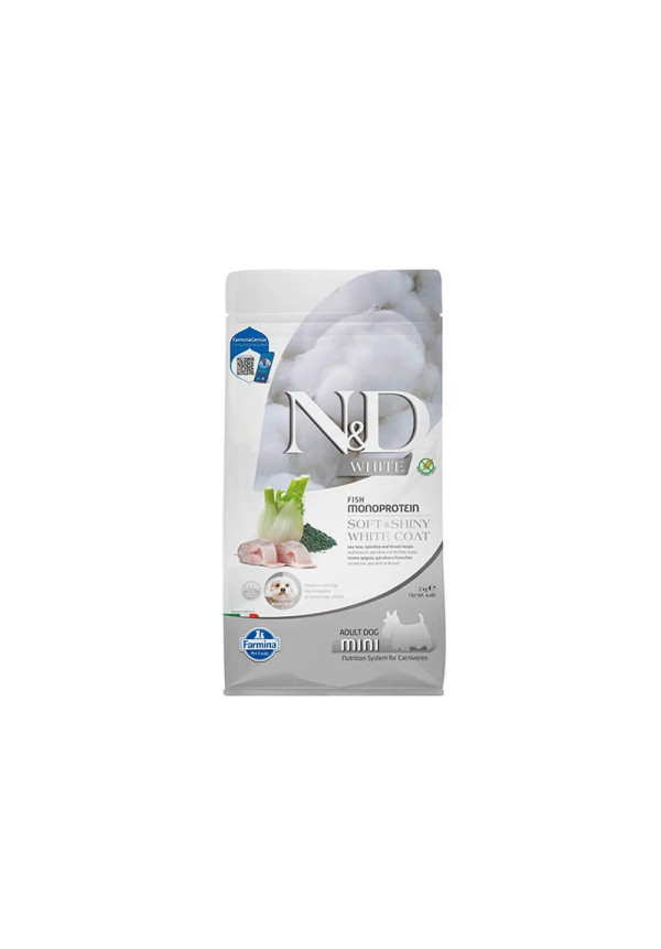 Farmina ND White Grain Free Adult Mini Lubina y Espirulina 2KG
