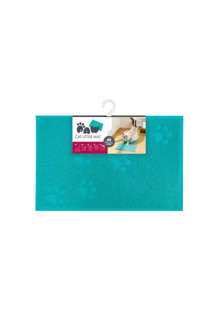 Alfombrilla para arenero de gatos FOOTPRINT azul