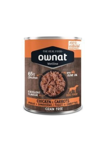 OWNAT WETLINE DOG CHICKEN & CARROTS 395 GR LATA OWNAT WETLINE DOG CHICKEN & CARROTS 395 GR LATA