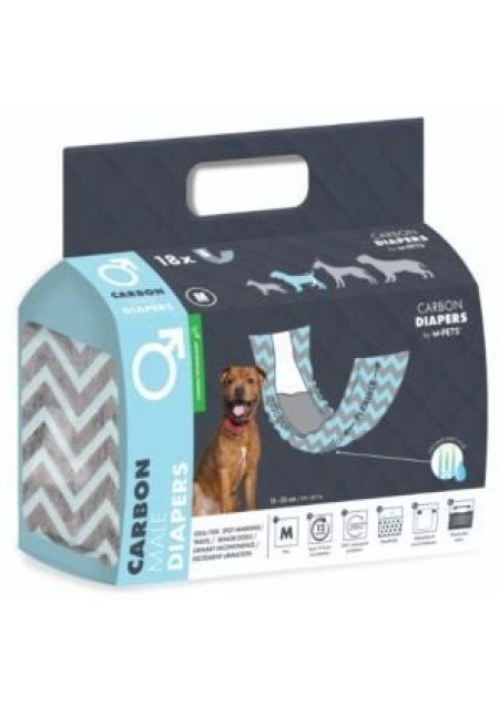 CARBON PAÑALES MACHO M - 18 PCS