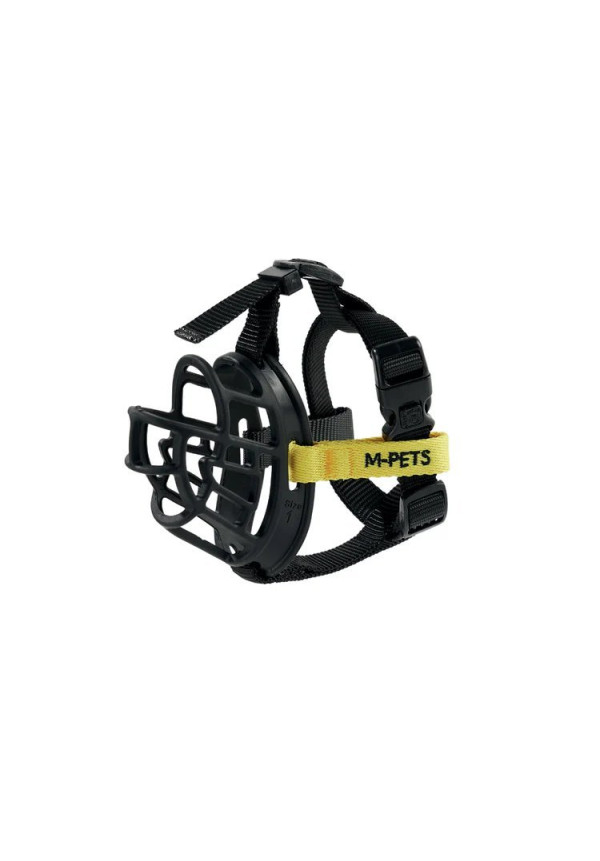 Bozal para perros BARK GUARD negro y amarillo M