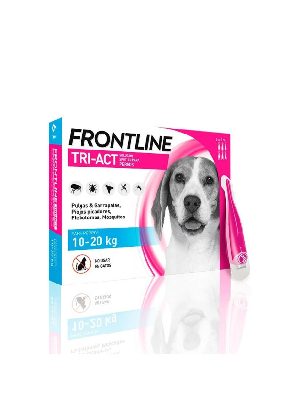 Frontline Tri-Act Pipetas para Perros Protección Total de 10-20Kg (3 pipetas)