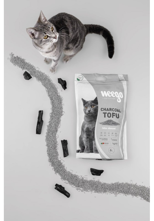 Weego Arena para gatos Carbón Tofu 6L