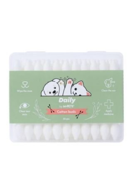 DAILY PET COTTON BUDS 10.8 X 8.7 X 4 CM - 55 PCS