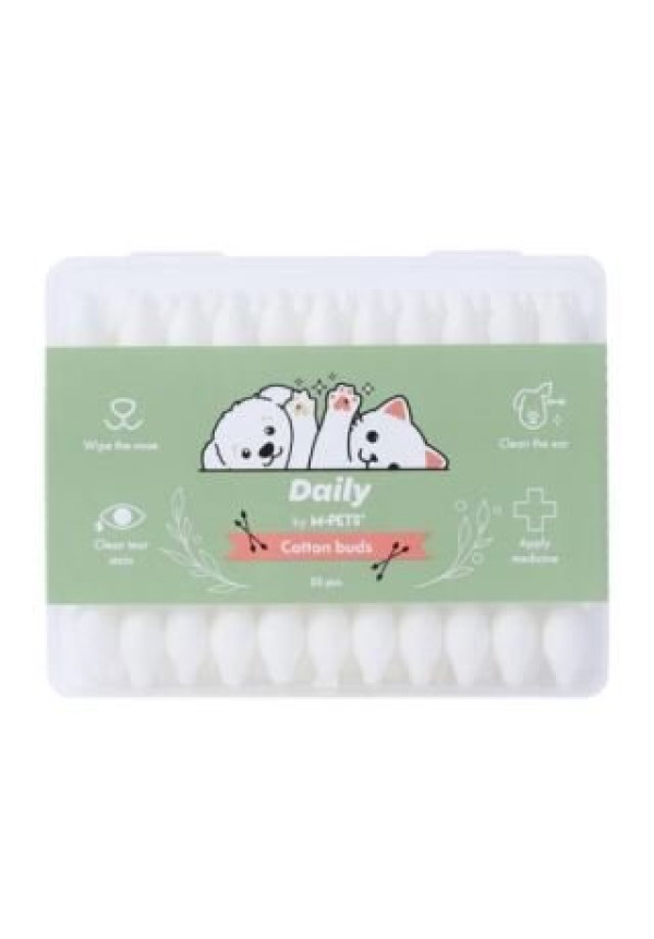 DAILY PET COTTON BUDS 10.8 X 8.7 X 4 CM - 55 PCS