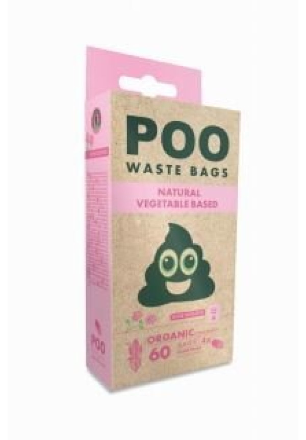 BOLSAS DE CACAS POO ROSA 60 UNI 