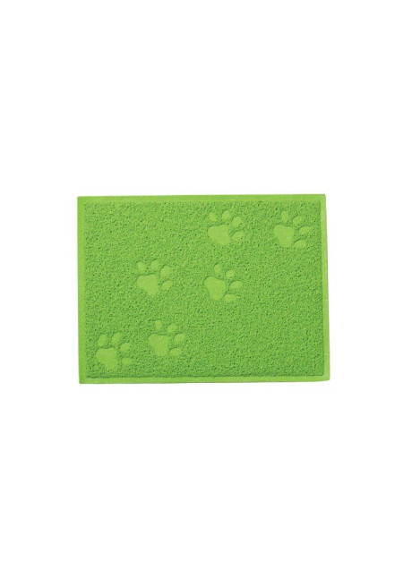 Alfombrilla verde para arenero de gatos 