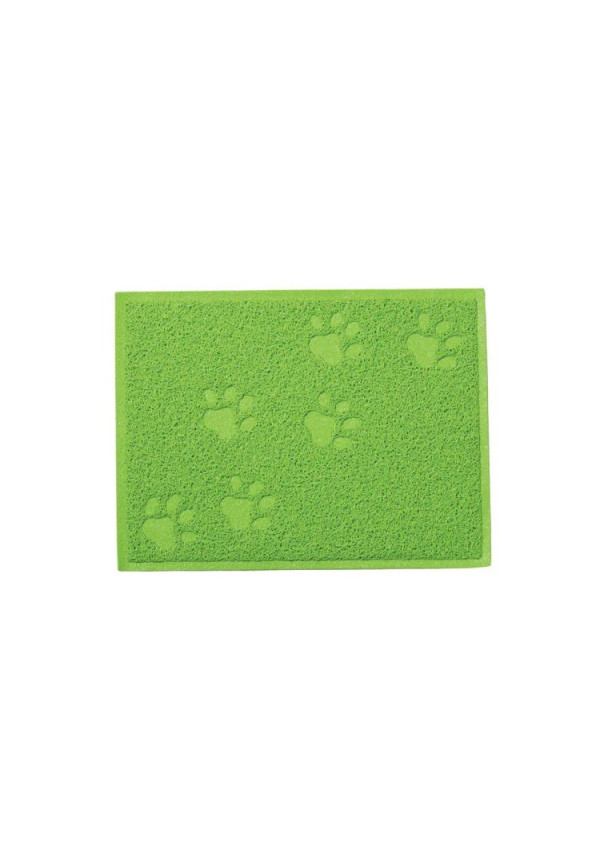 Alfombrilla verde para arenero de gatos 